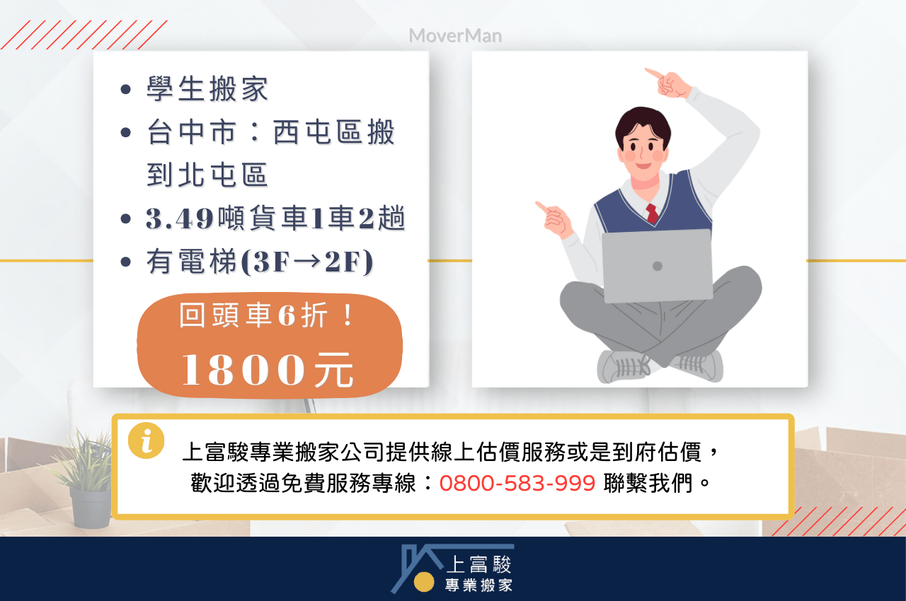 搬家費用試算四、回頭車搬家